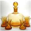 Image 1 : Morgantown Amber Depression Glass Decanter Set #2357520