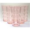 Image 1 : DUNBAR Pink Depression Glass Tumbler Set (6) #2357541