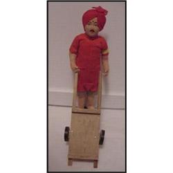 Doll Cloth Man from India with Cart #2357974