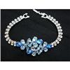 Image 1 : GLORIOUS CLEAR/BLUE  RHINESTONE BRACELET #2370005