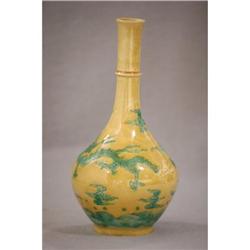 Yallow  and  green  glazed  porcelain  vase #2370155