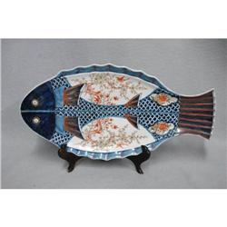 Japanese  Imari  Porcelain  Fish  Plate #2370163