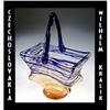 Image 1 : CZECH ART DECO GLASS BASKET KRALIK / CG072 #2370250