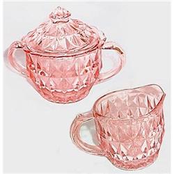 Windsor Diamond Pink Sugar, Lid and Creamer #2370325