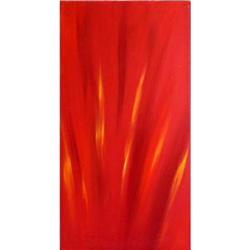 ORIG OIL PAINTING ABSTRACT RED STREAK #2370559