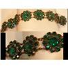 Image 1 : Vintage CZECH deco Rhinestone Florette bracelet#2370787