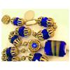 Image 1 : Edwardian Tassel Cobalt Glass NECKLACE NICE!! #2370793
