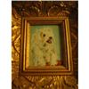 Image 1 : Painting of a Poodle signed w giltwood frame! #2370802