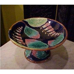 Majolica Compote, Cobalt, Lime, Fuschia #2390059