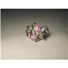 Image 1 : 14K WG Diamond Pink Sapphire Tsavorite Ring #2390168
