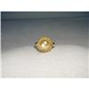 Image 1 : 14K Yellow Gold Pearl Diamond Filigree Ring #2390222