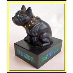 BRONZE SCULPTURE BOSTON TERRIER BULLDOG #2390516