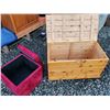 Image 2 : Wooden Chest & Fabric Footstool