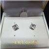 Image 1 : New 14kt Gold Cubic Zirconia Stud Earrings