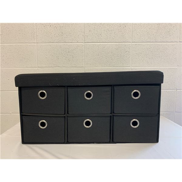6 Drawer Collapsable Storage Ottoman