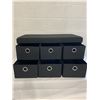 Image 2 : 6 Drawer Collapsable Storage Ottoman
