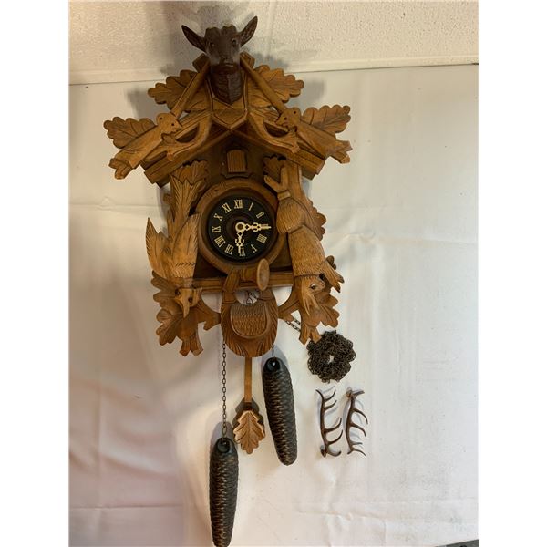 Vintage Regula Albert Schwab Karlsruhe Hunters Cuckoo Clock