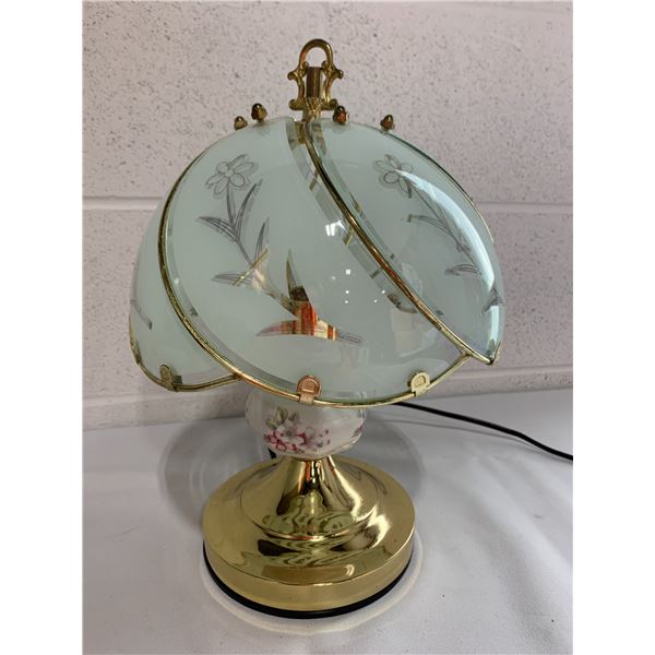 Floral theme Touch Lamp with Gold Finish