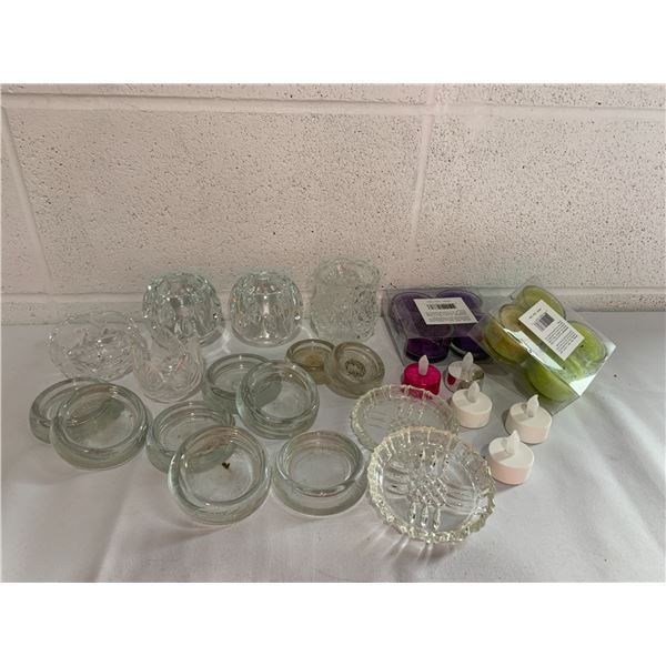 Various Candle Holders With Candles