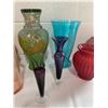 Image 3 : 8 Colored Glass Vases