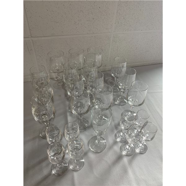 Set of 24 Crystal Glasses
