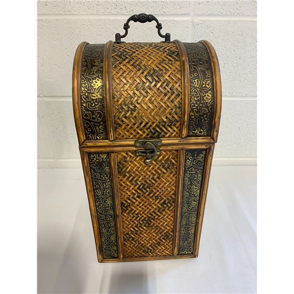 Wooden Wicker Storage Box