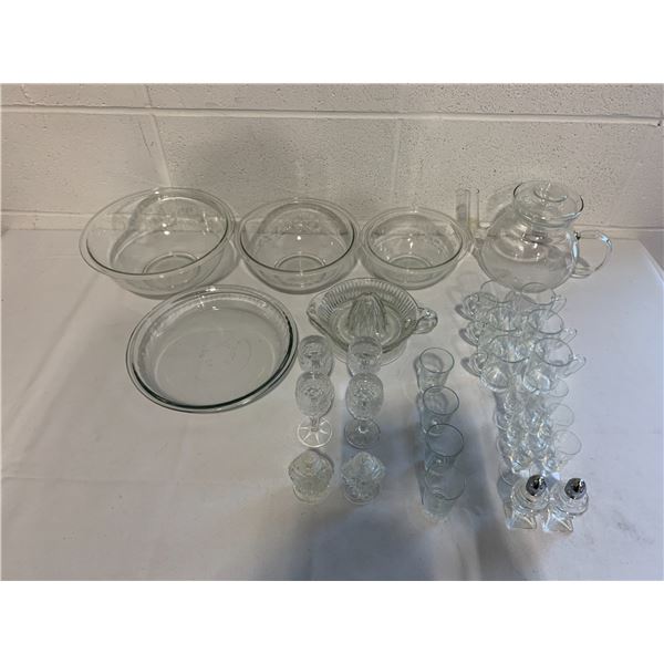 Assorted Kitchen Glassware