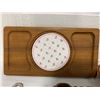 Image 2 : Ceramic Tile Teakwood Cheese Board and Nut Bowl