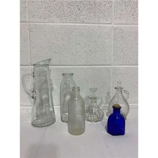 Various Unique Bottles and Carafes