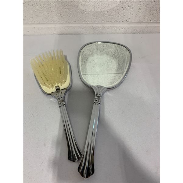 Vintage Vanity Brush and Miror