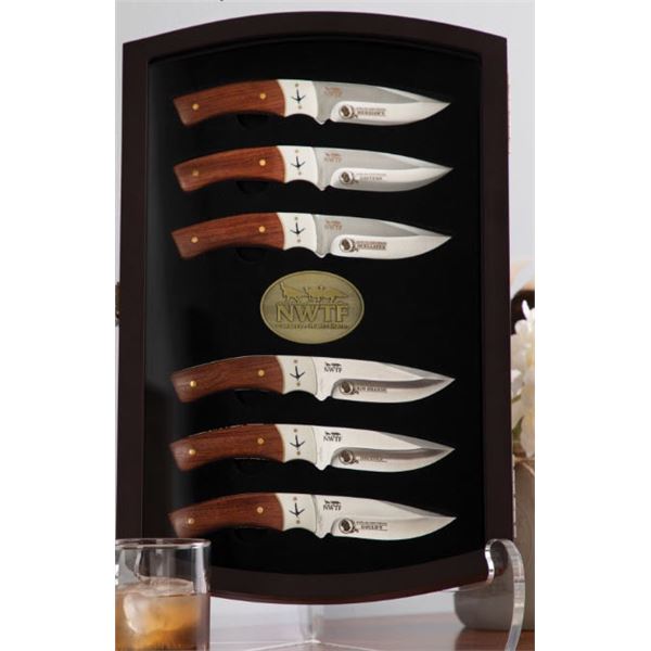 Six Species Wild Turkey Knife Set with Display Case