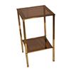 Image 1 : Two Tiered Brass and Glass Side Table #2354760