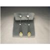 Image 1 : 14K WG Gold Yellow Diamond Drop Earrings #2355328