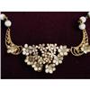Image 1 : ANTIQUE FLORAL Rhinestone/Filigree NECKLACE #2368562