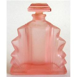 Pink Satin Art Deco Stepped Perfume Bottle #2369223