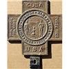 Image 1 : old SPANISH AMERICAN WAR cast metal CROSS #2369323