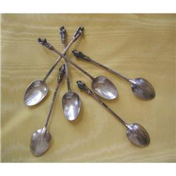 STERLING LONDON 1902~ ( 6 ) APOSTLE SPOONS #2369390