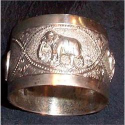 STUNNING Silver Plated Figural Napkin Ring #2369416
