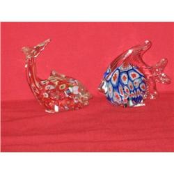 pair of Murano Glass Dulphine paper weights #2369431