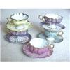 Image 1 : Five iridescent Japanese cups & saucers #2369466