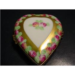 Authentic Heart Limoges box trinket signed  #2369490