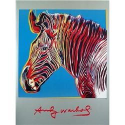 FAB ANDY WARHOL OFFICIAL RARE WILDLIFE ZEBRA #2369500