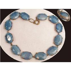 1920' DECO Czech GLASS OPEN back BRacelet #2369512