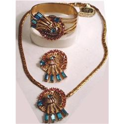 Signed Fabulous Jeweled Parure original tag #2369520