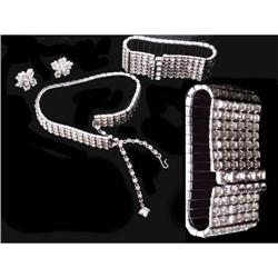 HOLLYWOOD Glitz 500 glass Rhinestone Parure #2369521
