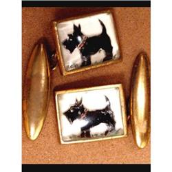Scottie  rock Crystal WESTMINSTER cufflinks #2369532