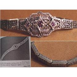 BOOKPIECE  Amethyst FILIGREE DECO Bracelet #2369540