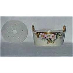 Royal Austria Floral Butter Dish with Pierced #2369616
