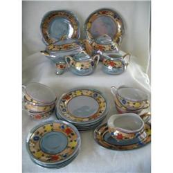 Child's Lusterware China Tea Set for 6-Japan #2369624