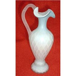 1800 MOTHER OF PEARL SATIN ART GLASS EWER, #2369636